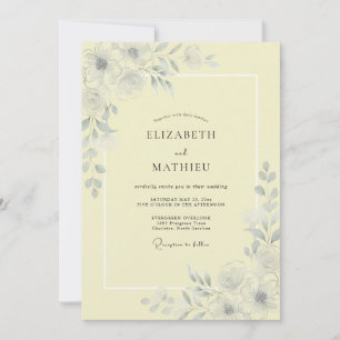 Invitation Mariage Botanique Aérien au Petit-Lait