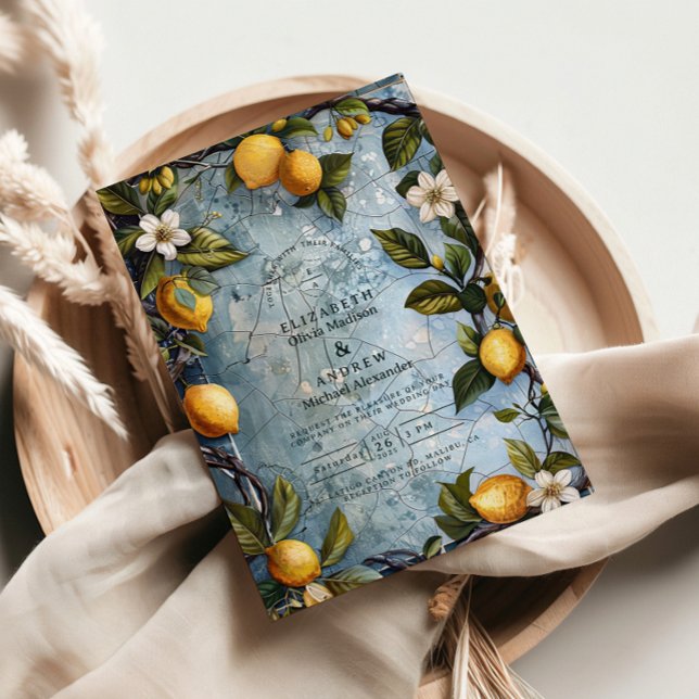 Invitation Mariage Botanique au Citron Frais (Créateur téléchargé)