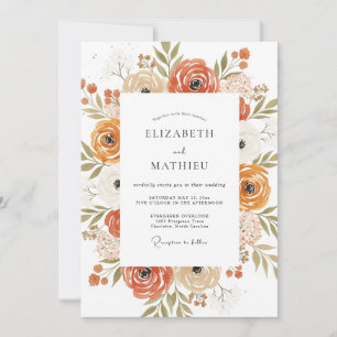 Invitation Mariage Botanique Automnal de Rust Moody