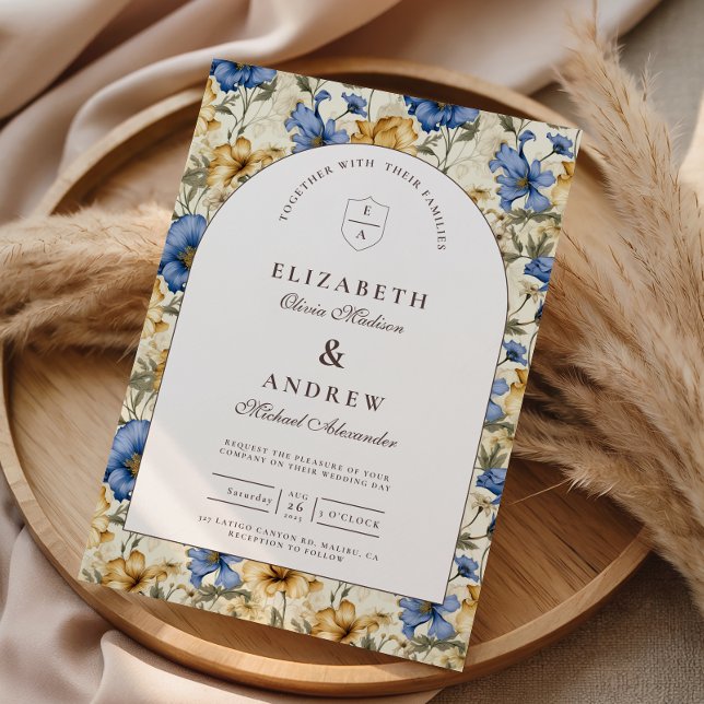 Invitation Mariage botanique automnal rustique (Créateur téléchargé)