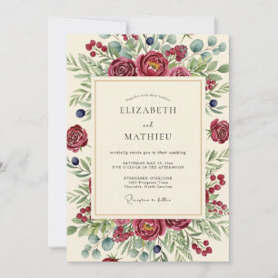 Invitation Mariage Botanique aux Baies de Bourgogne