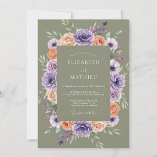 Invitation Mariage Botanique Captivant Vert Sauge