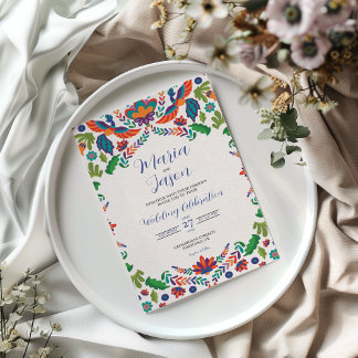 Invitation Mariage botanique coloré mexicain esthétique Boda