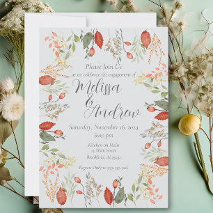 Invitation Mariage botanique d'automne