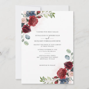 Invitation Mariage botanique de Bourgogne