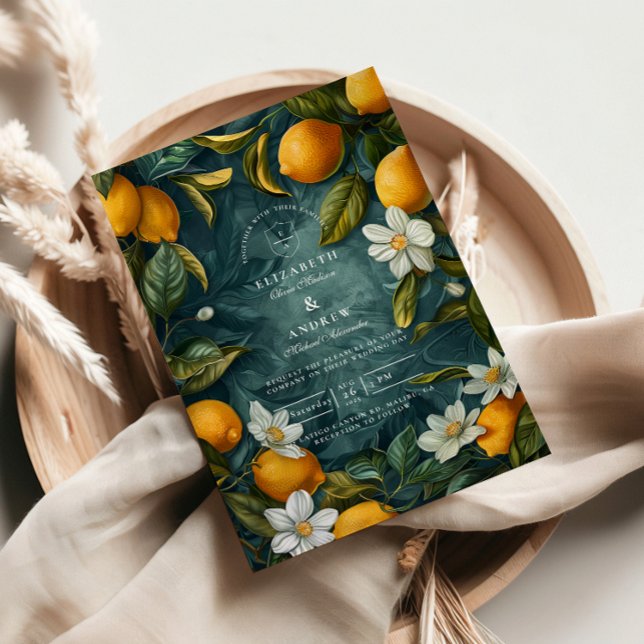 Invitation Mariage Botanique de la FRESH Lemon Grove (Créateur téléchargé)