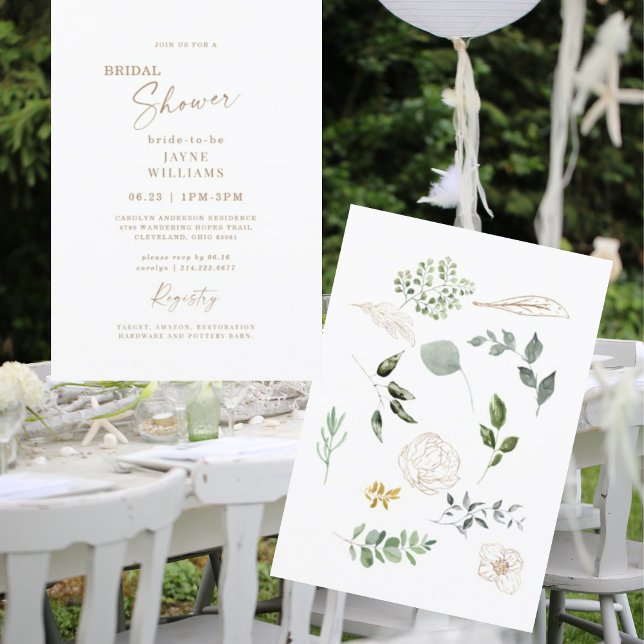 Invitation Mariage botanique de printemps (Créateur téléchargé)