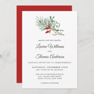 Invitation Mariage botanique de vacances simple