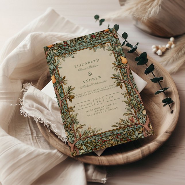 Invitation Mariage Botanique de Verger Vintage (Créateur téléchargé)