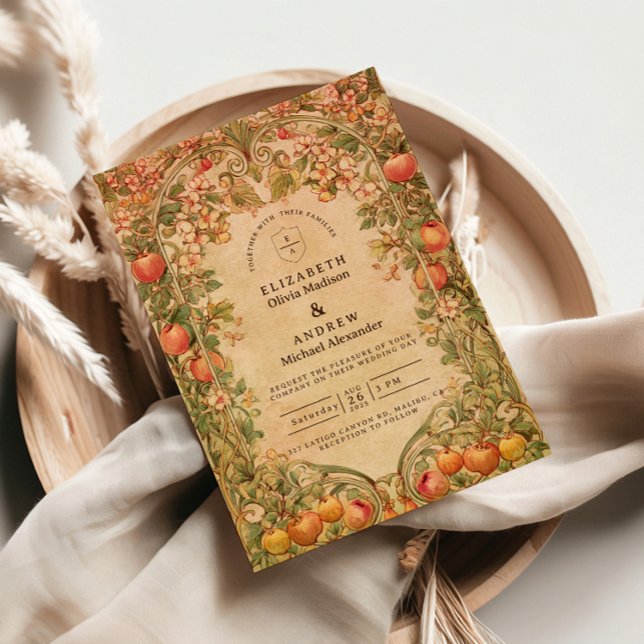 Invitation Mariage Botanique de Verger Vintage (Créateur téléchargé)
