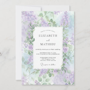 Invitation Mariage Botanique Délicat de Lavande