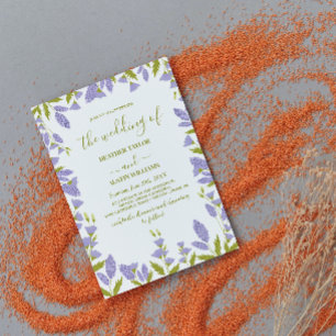 Invitation Mariage botanique du Fleur sauvage de prairie