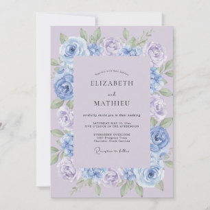 Invitation Mariage Botanique Enchanté sous le Lavandin