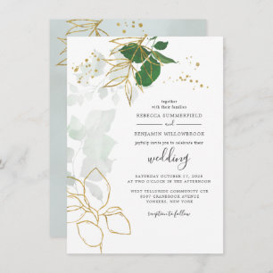 Invitation Mariage botanique Eucalyptus Greenery