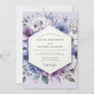 Invitation Mariage Botanique Fantaisie Lilas
