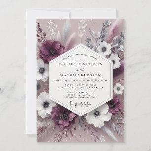 Invitation Mariage Botanique Fantaisiste au Plum