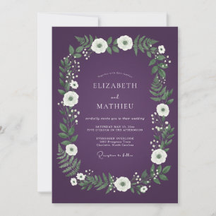 Invitation Mariage Botanique Fantaisiste au Plum