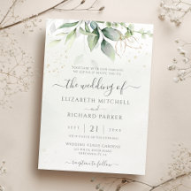 Mariage botanique Feuille Eucalyptus Green