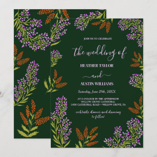 Invitation Mariage Botanique Fleur de Lilas Colorée