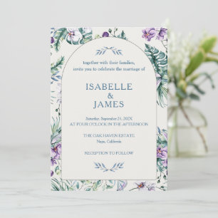 Invitation Mariage Botanique Fleur Tropical Personnalisé