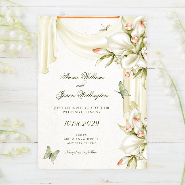 Invitation Mariage botanique floral décoratif (Créateur téléchargé)