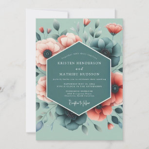 Invitation Mariage Botanique Gras Pistache