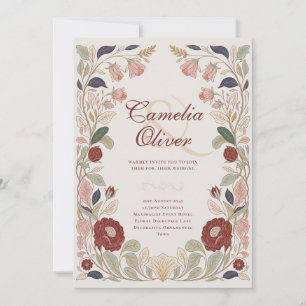 Invitation Mariage botanique inspiré de l'héritage William Mo