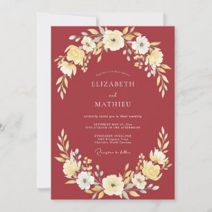 Invitation Mariage Botanique Lustré de Bourgogne