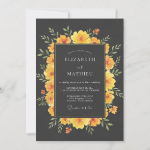 Invitation Mariage Botanique Marigold Gras