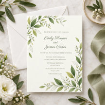 Mariage botanique moderne vert Citron