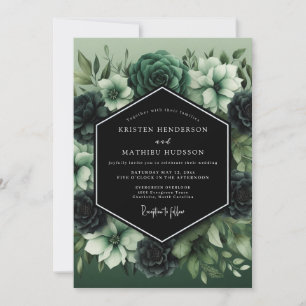 Invitation Mariage Botanique Nocturne de Jade