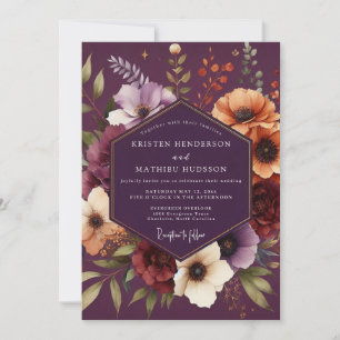 Invitation Mariage Botanique Plum Moody