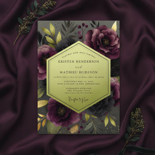 Invitation Mariage Botanique Plum Moody