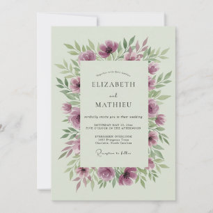 Invitation Mariage Botanique Plum Winsome