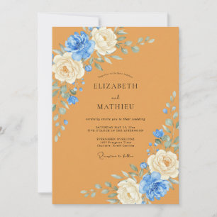 Invitation Mariage Botanique Poétique Ocre