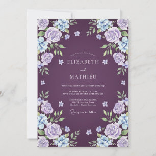 Invitation Mariage Botanique Rêveur au Plum