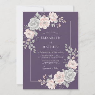Invitation Mariage Botanique Romantique au Plum Mood
