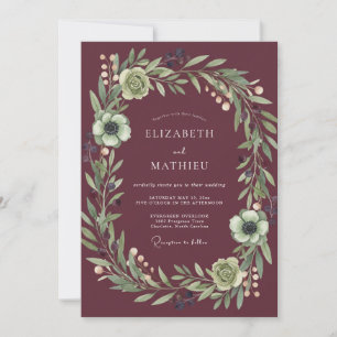 Invitation Mariage Botanique Royal Bourgogne