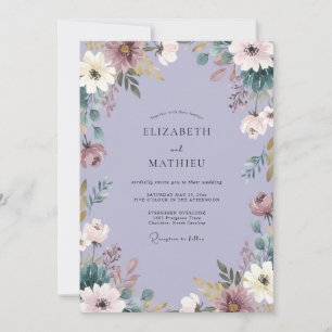 Invitation Mariage Botanique Serein de Lavande