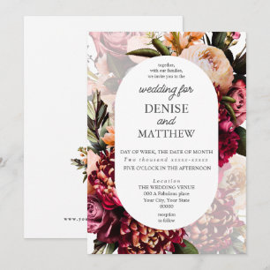 Invitation Mariage botanique souple