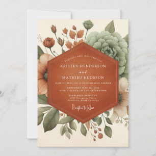Invitation Mariage Botanique Terreux Sage