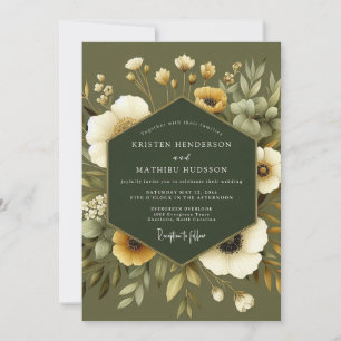 Invitation Mariage Botanique Terroux Olive