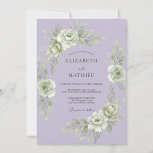 Invitation Mariage Botanique Timeless Lavande