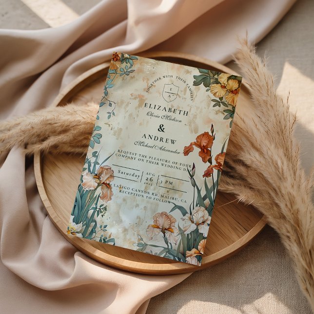 Invitation Mariage Botanique Tropical Vintage (Créateur téléchargé)