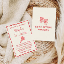 Mariage Bouquet Floral Rouge Vintage