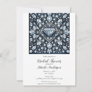 Invitation Mariage Brillant de Luxe Denim & Diamants