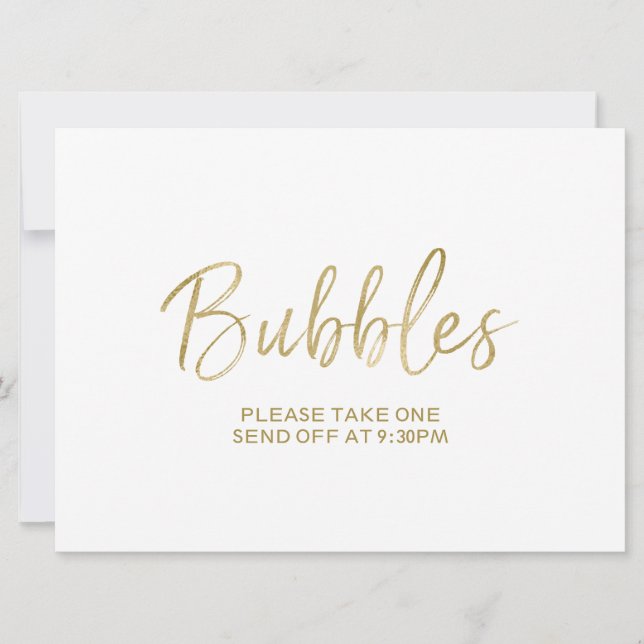 Invitation Mariage "Bubbles" Désactiver l'option | Style (Devant)