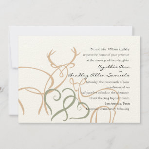 Invitation Mariage Buck and Doe in Love