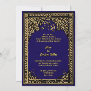 Invitation Mariage Cadre de Pergola Floral à l'ère Victorienn