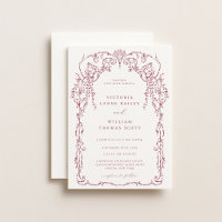 Mariage Cadre Victorien Rouge Vin
